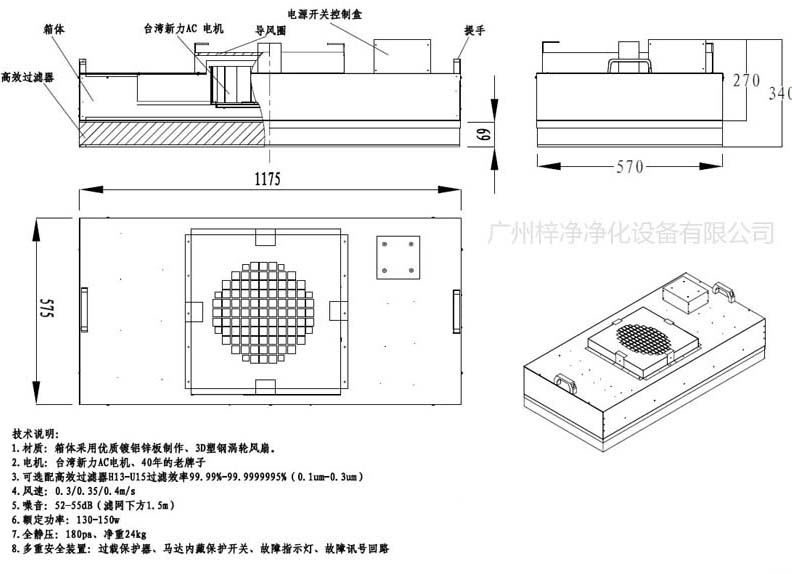 FFU凈化單元結構圖